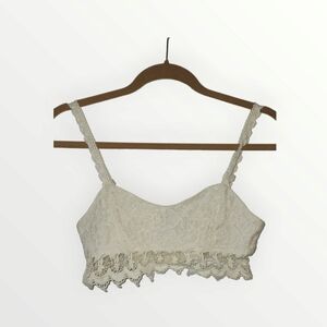 full tilt ivory Lace Bralette Bra Top Size Large